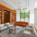 Modern Sputnik Smoky Gray/Amber Glass Branch Chandelier for Kitchen Island/Dining Room - Joyfuzzy