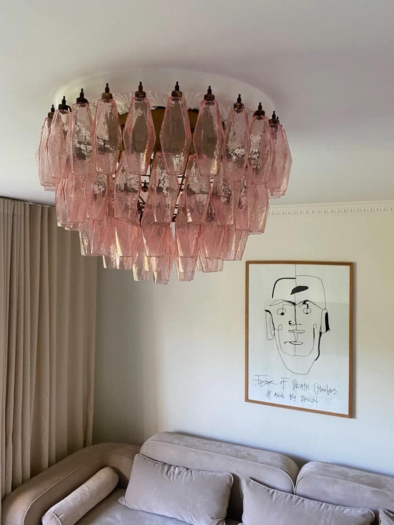 Murano Chandelier – Poliedri – 84 glasses - PinkJoyfuzzy