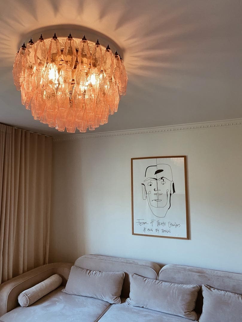 Murano Chandelier – Poliedri – 84 glasses - PinkJoyfuzzy