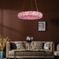 Purple Primary Crystal Round Chandelier 20.5