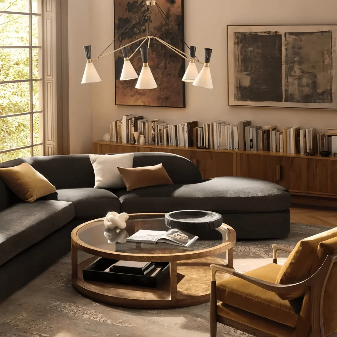 Ramsey 3/5 Lights Round Chandelier - 3 - LightJoyfuzzy