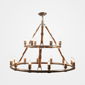 Redford Leather Round Chandelier - 61