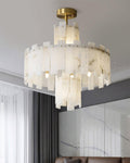 Regina Alabaster Round Chandelier - 23.6