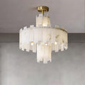 Regina Alabaster Round Chandelier - 23.6