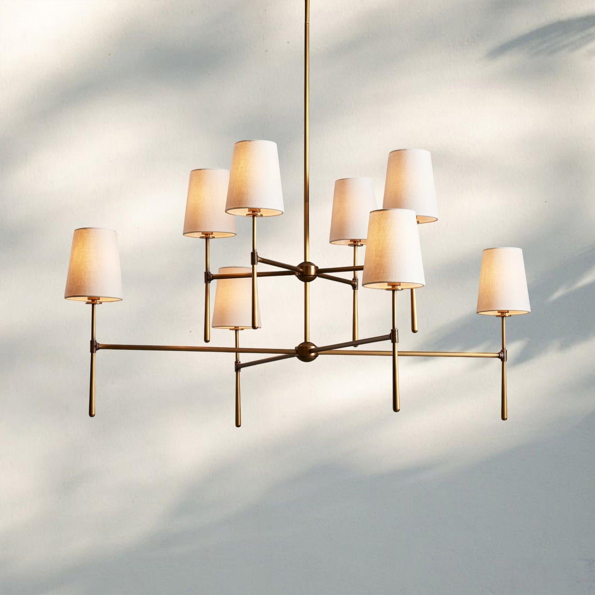 Rhodas 2 - Tier Round Chandelier - 48''BrassJoyfuzzy