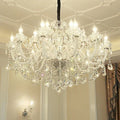 Rustic Antique European Candle Crystal Chandelier Popular Farmhouse Ceiling Light Fixture For Living Room - Joyfuzzy