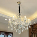 Rustic Antique European Candle Crystal Chandelier Popular Farmhouse Ceiling Light Fixture For Living Room - Joyfuzzy