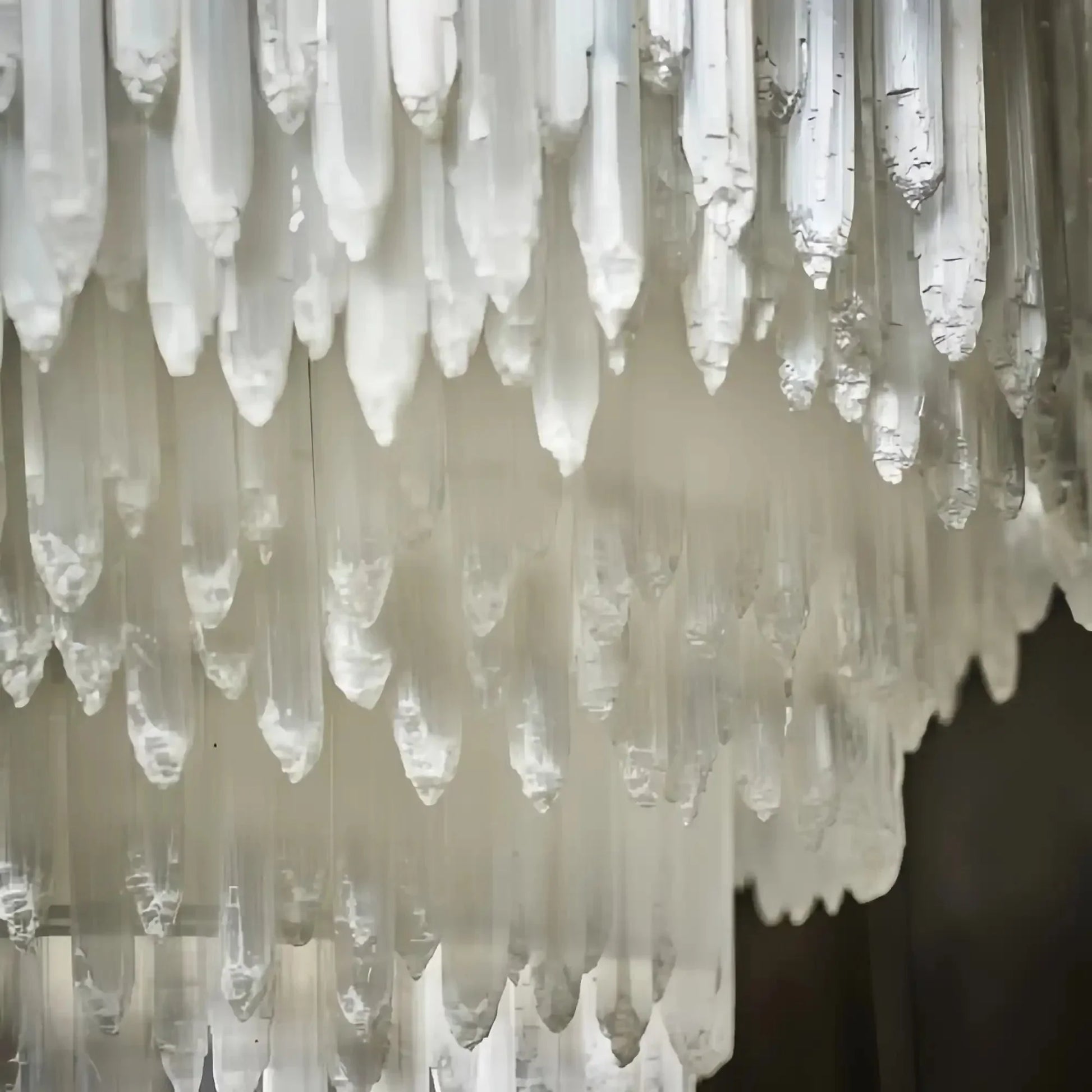 Selenite Layer Rectangular Chandelier - Joyfuzzy