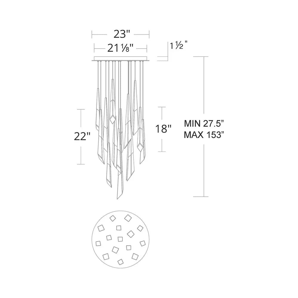 Solitude Round LED Multi Chandelier - Joyfuzzy