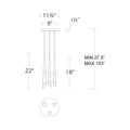 Solitude Round LED Multi Chandelier - Joyfuzzy