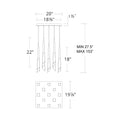 Solitude Square LED Multi Pendant Light - Joyfuzzy