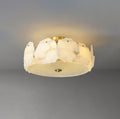 Valeria Alabaster Ceiling Lamp - ∅ 17.7″ x H 7.9″Copper & WhiteJoyfuzzy