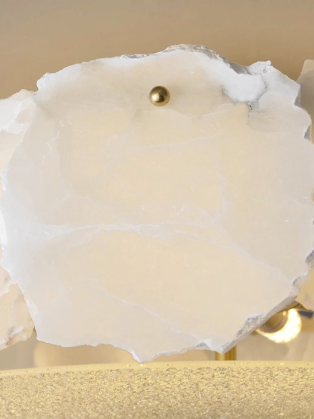 Valeria Alabaster Ceiling Lamp - ∅ 17.7″ x H 7.9″Copper & WhiteJoyfuzzy